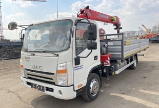 JAC N90-L (9т) КМУ SKYWAY SK508 (3,2т) БОРТ СТАЛЬ 6,2×2,55×0,6 м